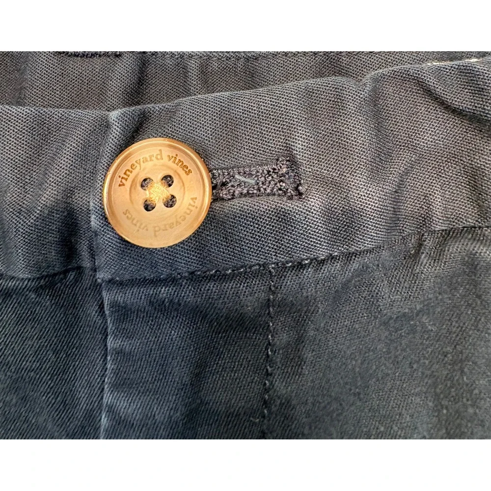 Vineyard Vines Boys Navy Blue Chino Shorts Size 14 Stretch Cotton